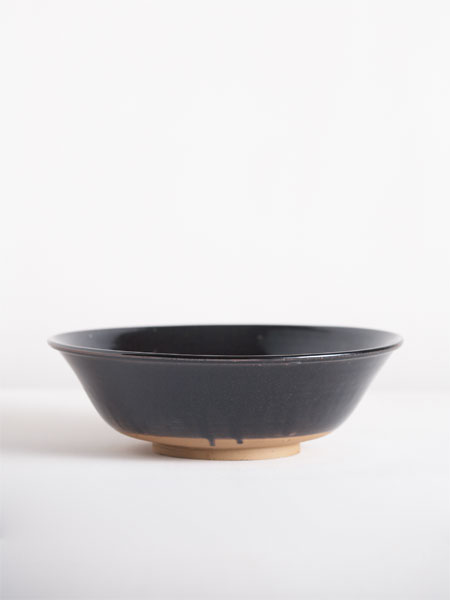 bowl with tenmoku glaze