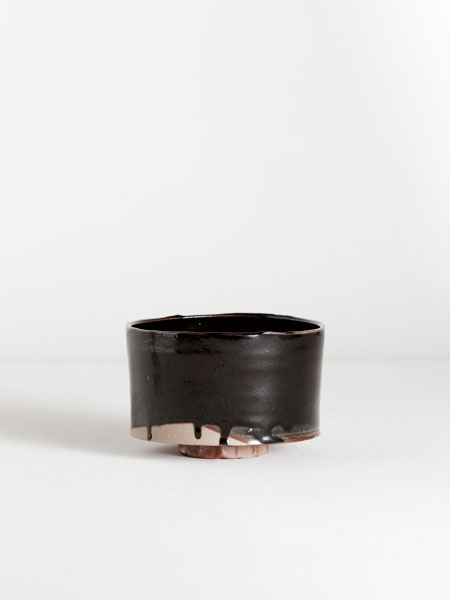 german chawan with tenmoku glaze