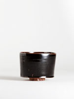 german chawan with tenmoku glaze