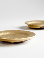 golden chocolate plates