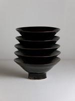 black stack vase