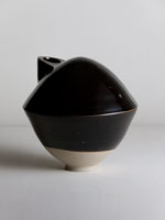 black turtle vase