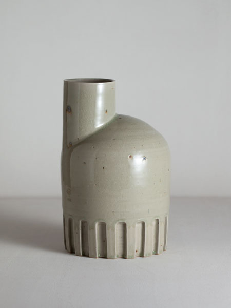carved wayward celadon vase
