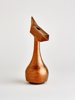 copper geometry vase
