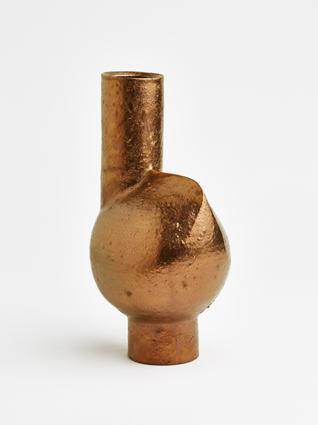 copper wayward vase