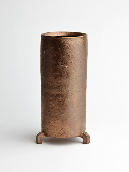 copper tripod vase